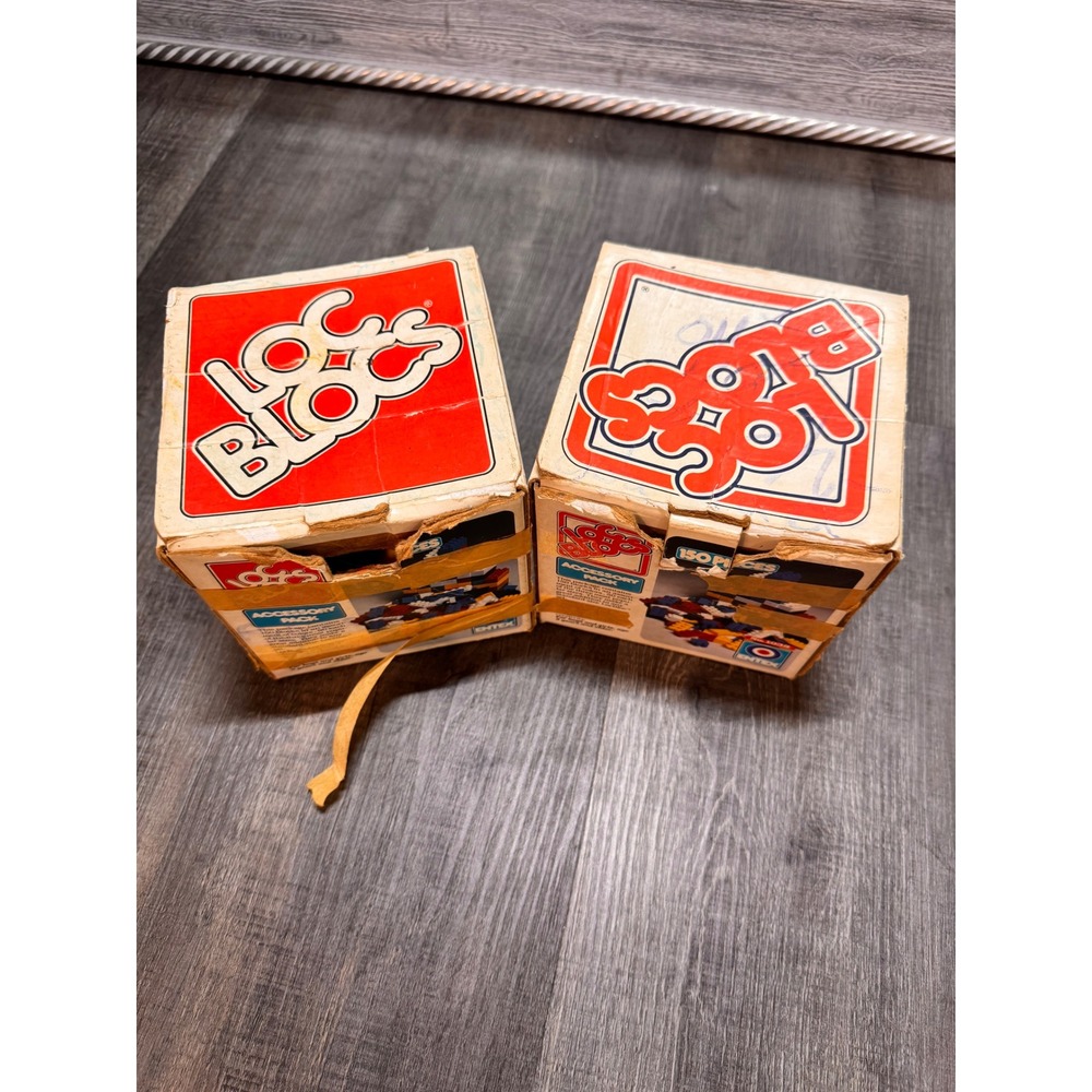 Vintage Entex Loc Blocs Accessory Pack Building‎ Bricks Lot of 2 Boxes Retro Toy